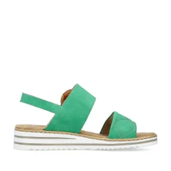 New Women'S Wedge Sandals Leaf Green Ladies Heeled Shoes