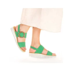 New Women'S Wedge Sandals Leaf Green Ladies Heeled Shoes