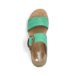 New Women'S Wedge Sandals Leaf Green Ladies Heeled Shoes