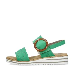 New Women'S Wedge Sandals Leaf Green Ladies Heeled Shoes
