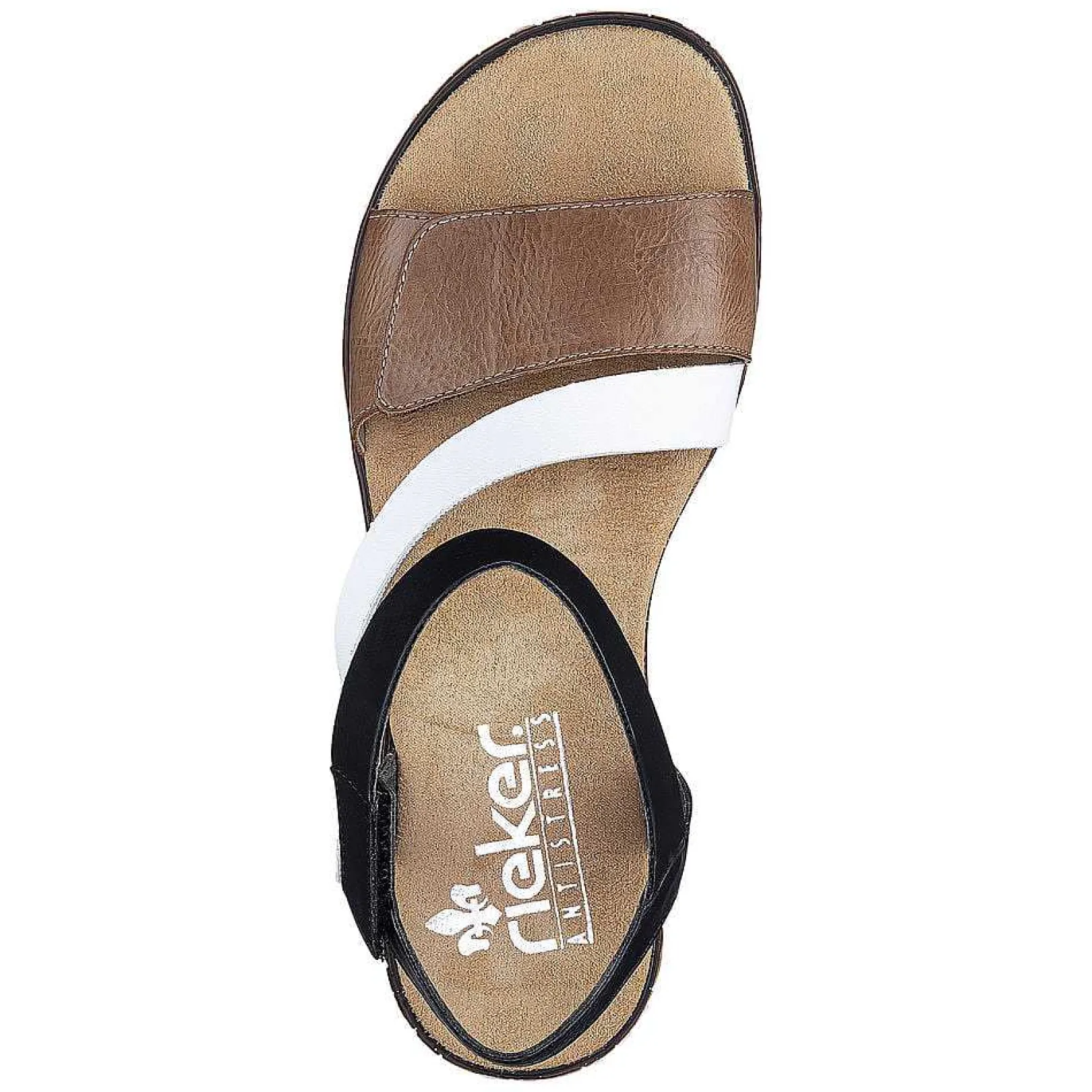 Best Women'S Wedge Sandals Nougat Brown-Black-White Ladies Heeled Shoes