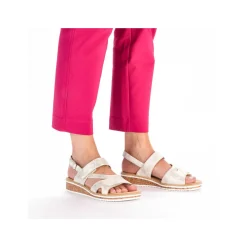 Outlet Women'S Wedge Sandals Silver Metallic Ladies Heeled Shoes