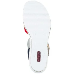 Hot Women'S Wedge Sandals Fire Red-Pure White Ladies Heeled Shoes