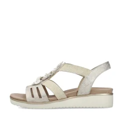 Clearance Women'S Wedge Sandals Light Beige Ladies Heeled Shoes
