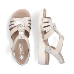Clearance Women'S Wedge Sandals Light Beige Ladies Heeled Shoes