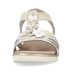 Clearance Women'S Wedge Sandals Light Beige Ladies Heeled Shoes