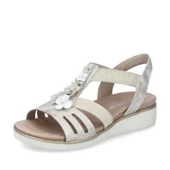 Clearance Women'S Wedge Sandals Light Beige Ladies Heeled Shoes