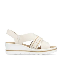Sale Women'S Wedge Sandals Light Beige Ladies Heeled Shoes