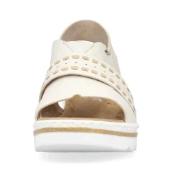 Sale Women'S Wedge Sandals Light Beige Ladies Heeled Shoes