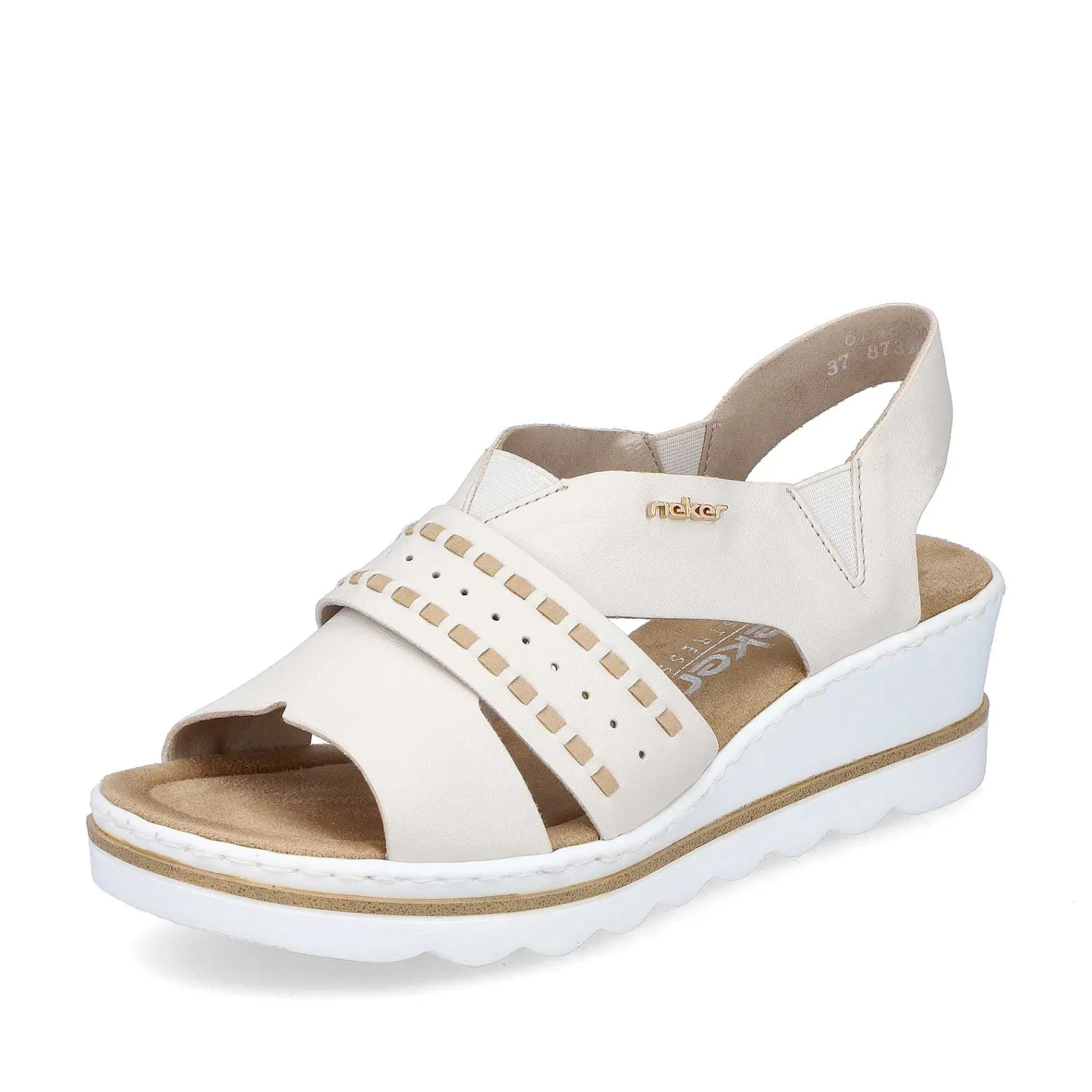 Sale Women'S Wedge Sandals Light Beige Ladies Heeled Shoes