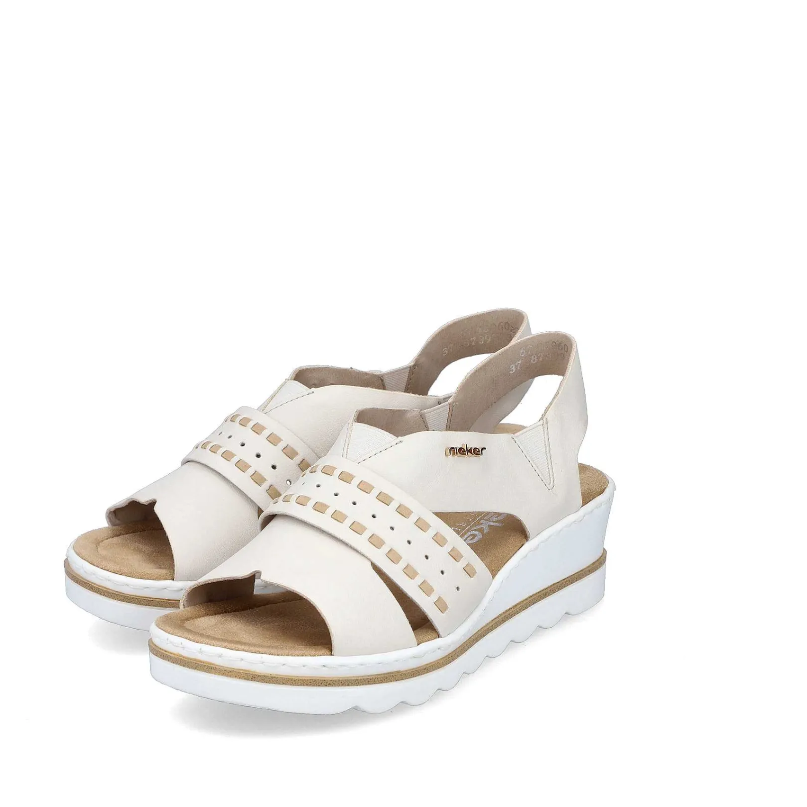 Sale Women'S Wedge Sandals Light Beige Ladies Heeled Shoes