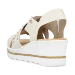 Sale Women'S Wedge Sandals Light Beige Ladies Heeled Shoes