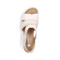 Sale Women'S Wedge Sandals Light Beige Ladies Heeled Shoes