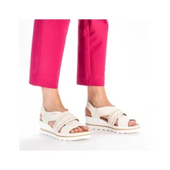 Sale Women'S Wedge Sandals Light Beige Ladies Heeled Shoes