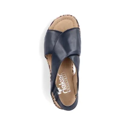 Best Women'S Wedge Sandals Navy Blue Ladies Heeled Shoes