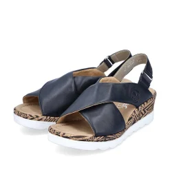 Best Women'S Wedge Sandals Navy Blue Ladies Heeled Shoes