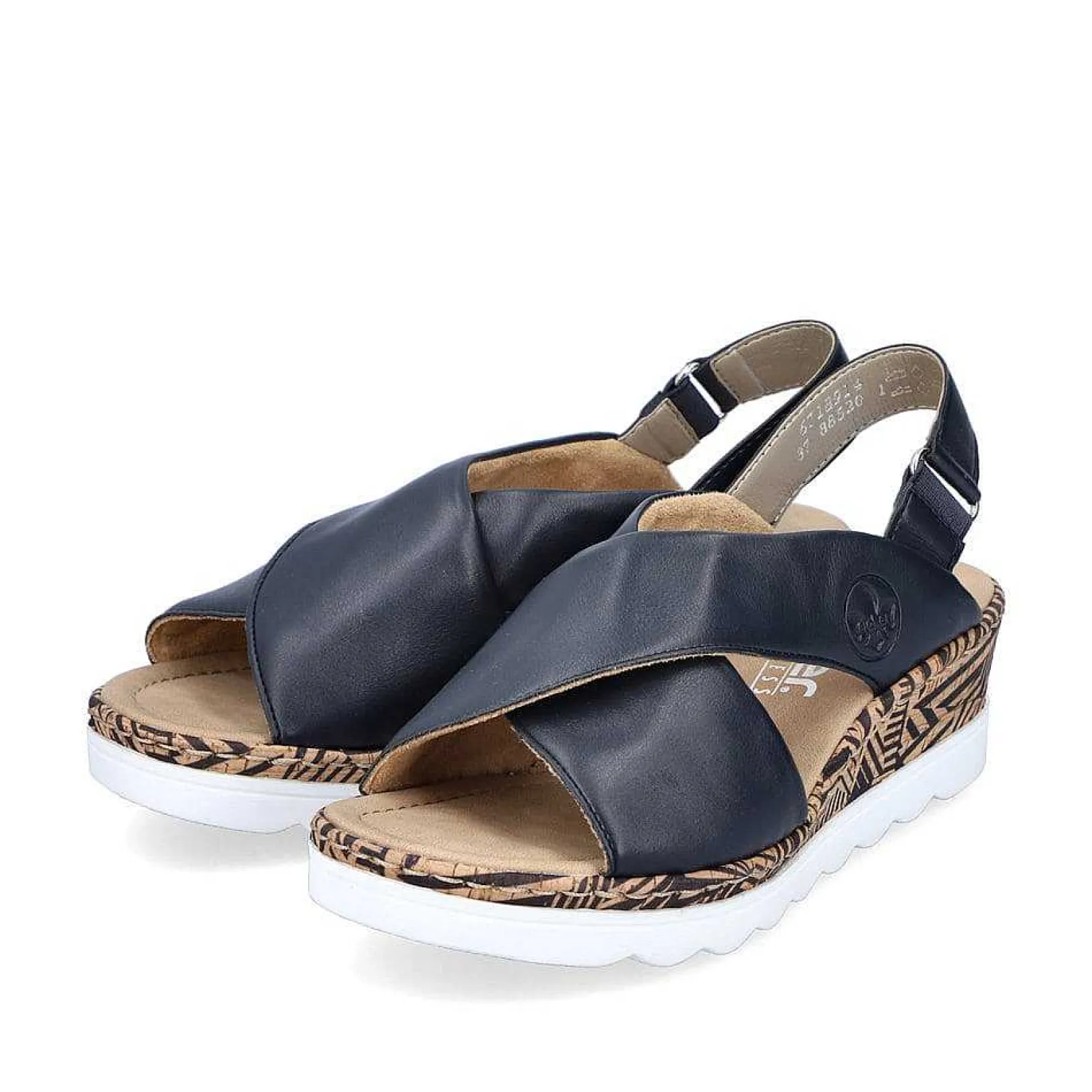 Best Women'S Wedge Sandals Navy Blue Ladies Heeled Shoes