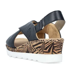 Best Women'S Wedge Sandals Navy Blue Ladies Heeled Shoes